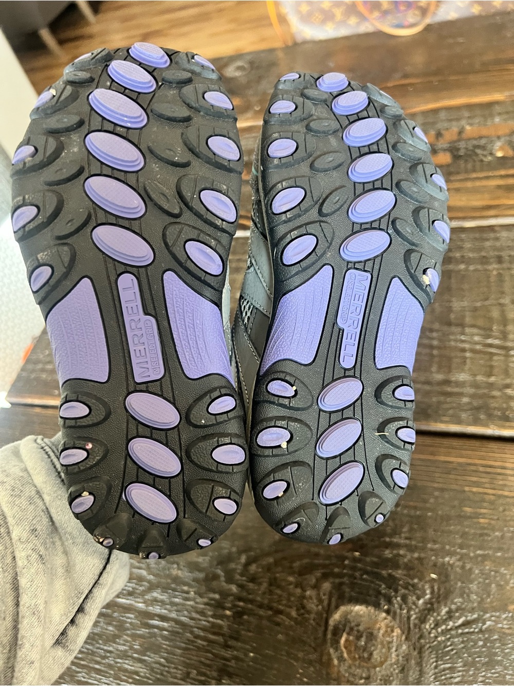 Merrell Kids Gray Sneakers with Teal & Blue Accents - Picture 5 of 7